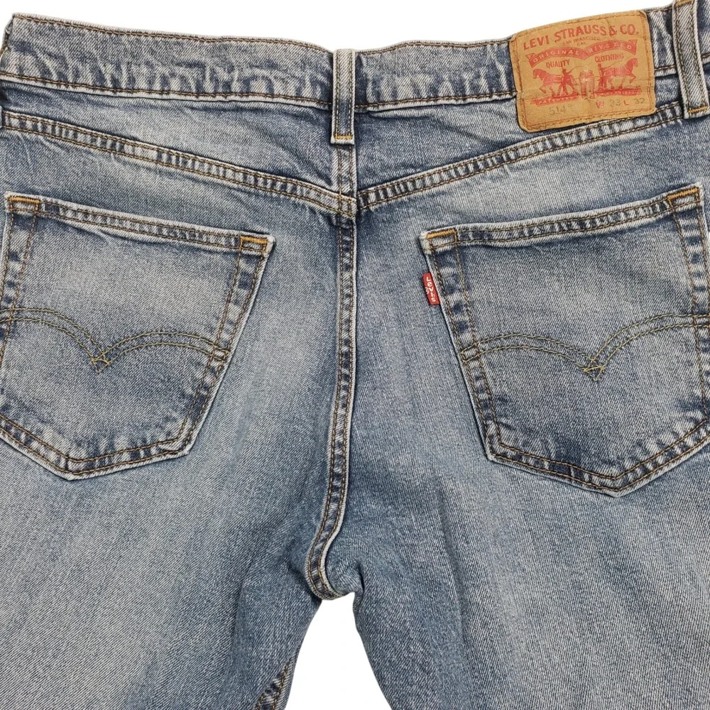 Levi's Mens 514 Straight Leg Jeans 33x32 Medium Wash Blue Denim
